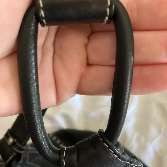 UIUIUEE Italian Leather Black Studded Shoulder Bag Made in Italy High Quality